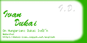 ivan dukai business card